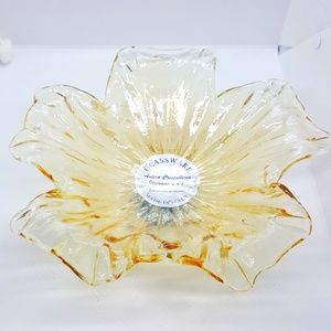 Murano Style Crystal Clear Bowl Italy